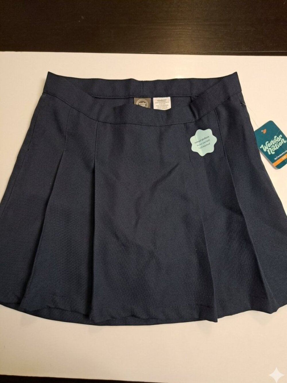 Wonder Nation Girls Navy Pleated School Skort 12 Plus